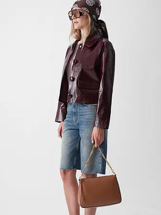 TORY BURCH | Sac en cuir - Sac bandoulière PERRY | hellbraun
